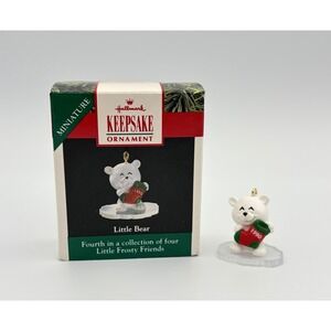 Hallmark Miniature Keepsake Ornament Little Bear 1990 Frosty Friends 4th Vintage